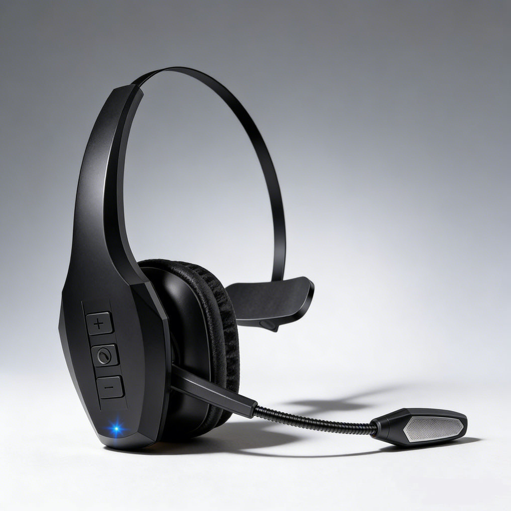 Wireless  with Mic,Bluetooth Headset with Dual Noise Cancelling Microphone & Mute Button, 55Hrs Working Time PC Headset for Cell Phones, Computer, Truck Driver Audio Headphone